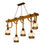 Thumbnail: OUSGAR 5 Lights Chandelier Wood Hanging Industrial Pendant Lighting Wooden Farm
