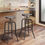 Thumbnail: FurnitureR Bar & Counter Stool (Set of 2) Swivel Height Adjustable Backless, Vi
