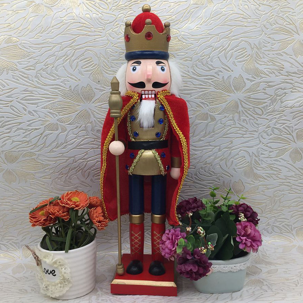 Thumbnail: 12/14/15 Inch Wooden Nutcracker Doll Soldier Vintage Handcraft Home Desktop Dec