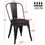 Thumbnail: Yaheetech set of 4 Metal Dining Chairs Industrial Style Stackable Kitchen Chair