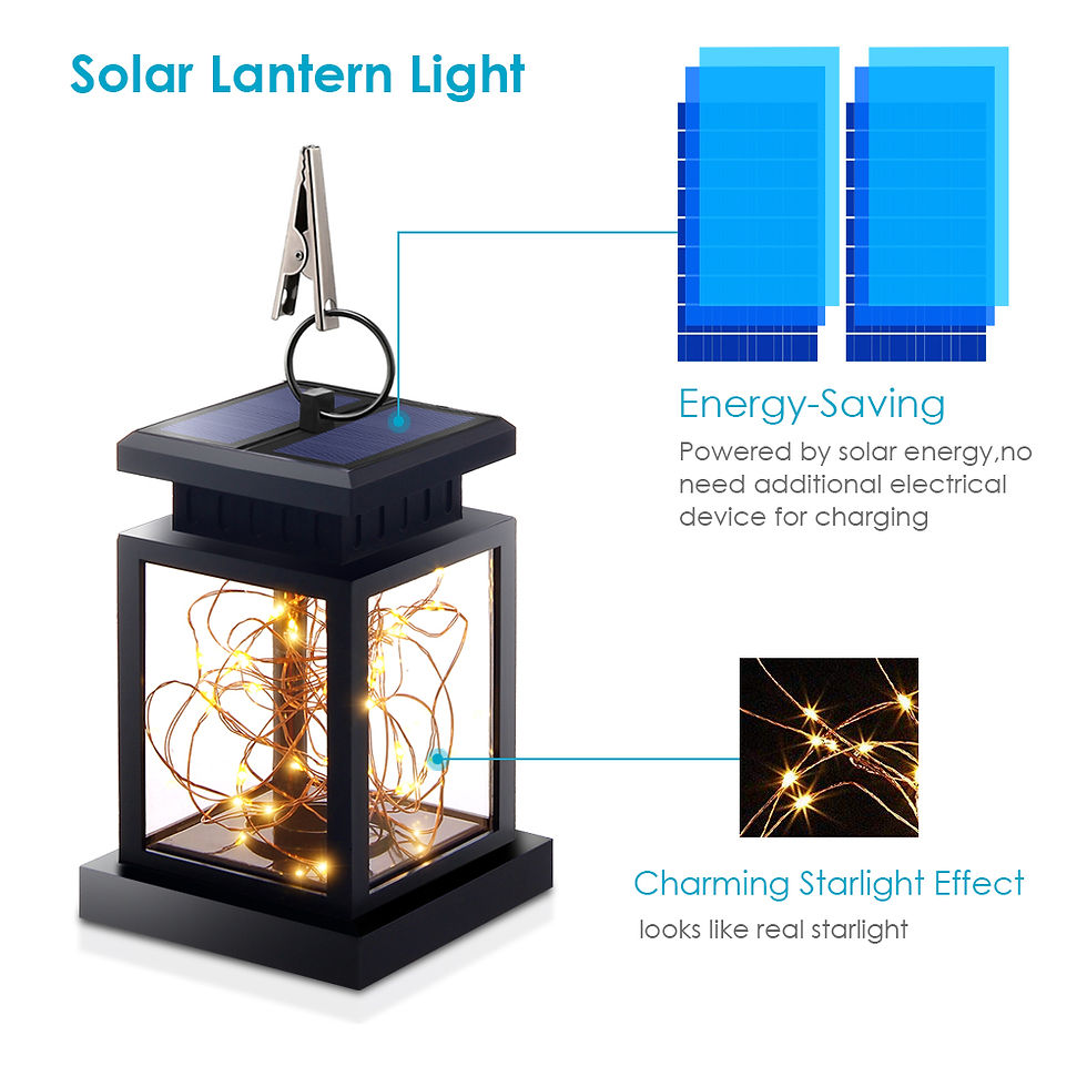 Thumbnail: （1~10 Pack）Solar Lights Outdoor Hanging Solar Lantern , Solar Garden Lights