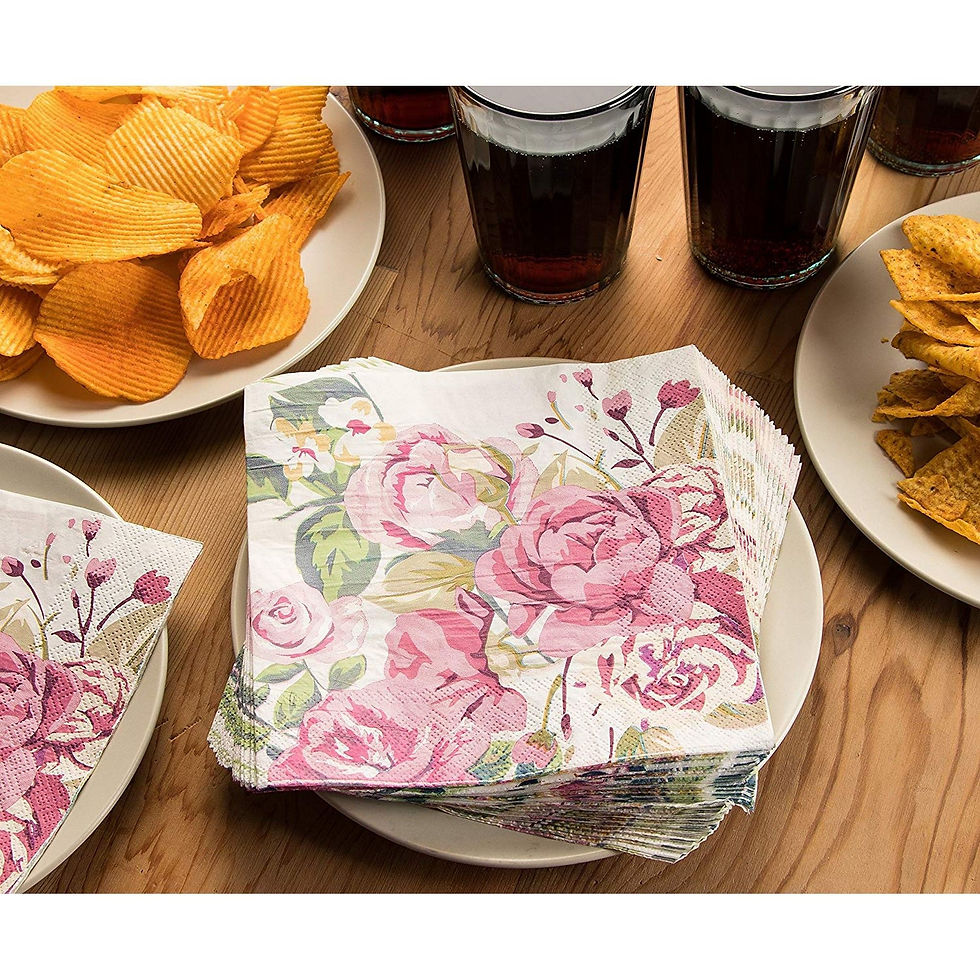 Thumbnail: Cocktail Napkins - 150-Pack Luncheon Napkins, Disposable Paper Napkins Vintage 