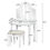 Thumbnail: Costway Tri Folding Vintage White Vanity Makeup Dressing Table Set