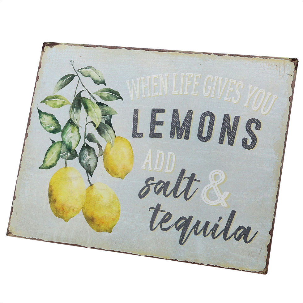 Thumbnail: Barnyard Designs When Life Gives You Lemons Add Salt & Tequila Funny Retro Vint