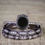 Thumbnail: 2 Carat Oval Black Diamond Engagement Ring with 2pcs Vintage Ring Band in 10k B