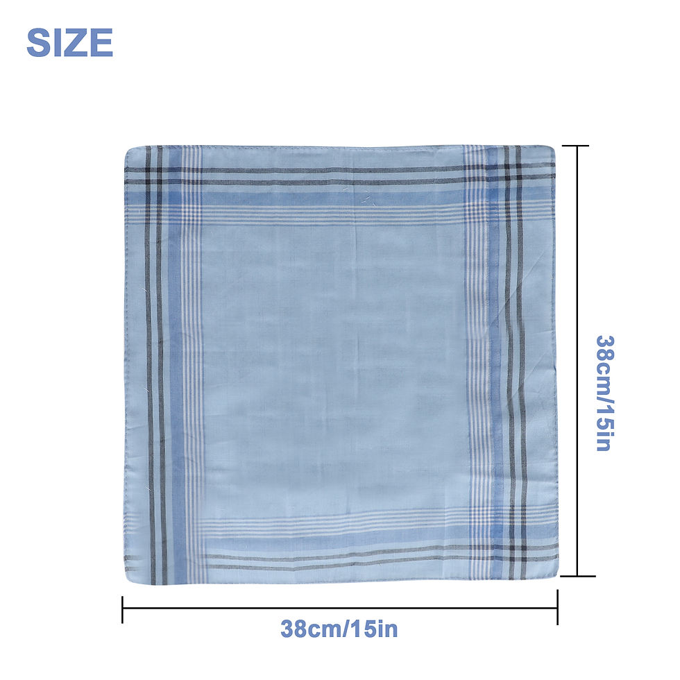 Thumbnail: TSV Men's Handkerchiefs, 12/6PCS Men's Cotton Handkerchiefs, Plaids Patterned P
