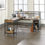 Thumbnail: Better Homes & Gardens Lindon Place L-Shaped Desk with Cage, Vintage Oak Finish