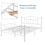 Thumbnail: VECELO Queen Metal Platform Bed Frame with Vintage Victorian Headboard and Foot