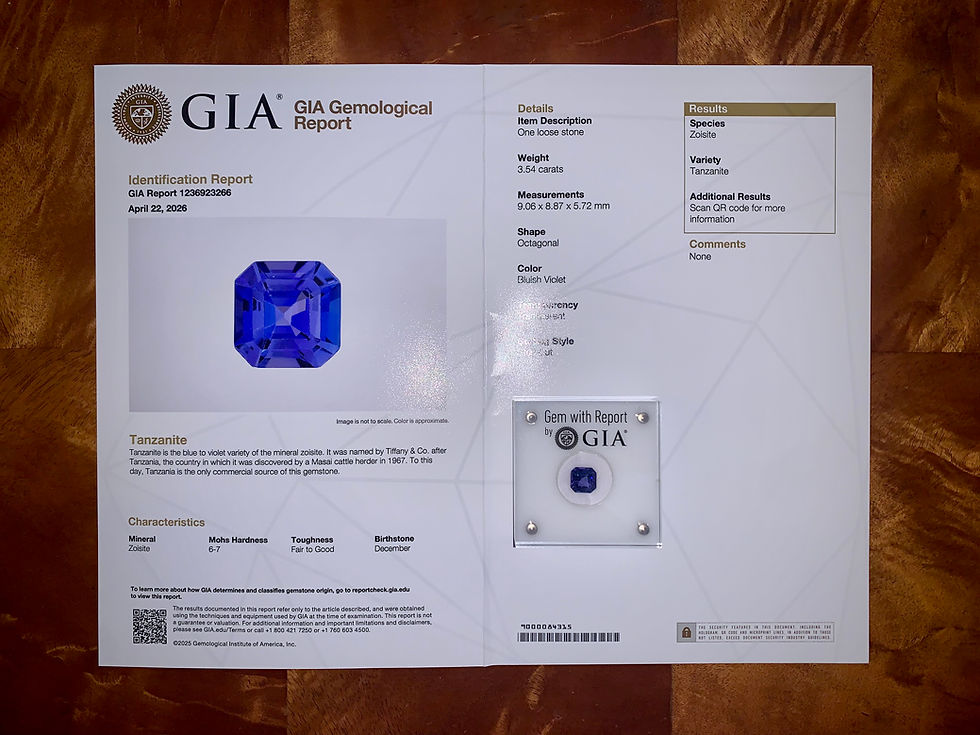 Thumbnail: GIA Certified 3.54Ct Natural World-Class Flawless Tanzanite