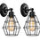 Thumbnail: Elibbren Industrial Wall Sconce, 2 Pack, Vintage Wire Cage Wall Lighting Sconce