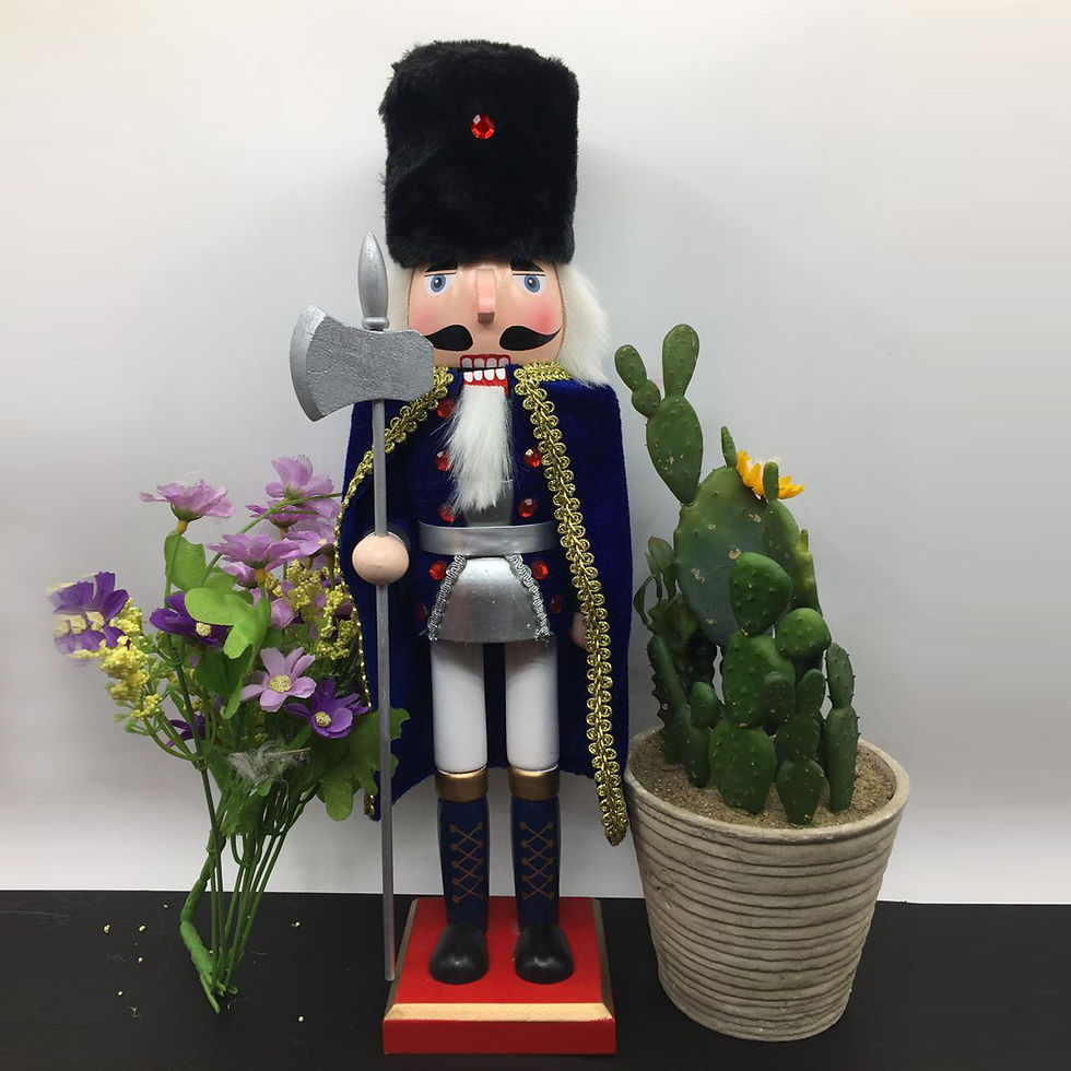 Thumbnail: 12/14/15 Inch Wooden Nutcracker Doll Soldier Vintage Handcraft Home Desktop Dec