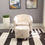 Thumbnail: Vintage Scripted Tub Chair with Ottoman