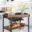 Thumbnail: CINAK Kitchen Bar Cart with Wooden Top, Mobile Wood Metal Kitchen Serving Cart 