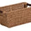 Thumbnail: Honey Can Do Small Seagrass Basket with Handles and Iron Frame, Brown