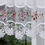 Thumbnail: Vintage embroidered rose kitchen curtain valance