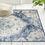 Thumbnail: ReaLife Rugs Machine Washable Printed Vintage Distressed Bohemian Blue Eco-frie