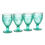 Thumbnail: The Pioneer Woman Adeline 12-Ounce Footed Glass Goblets, Set of 4, Tuquoise