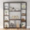 Thumbnail: TribeSigns Bookshelf, Industrial 12-Open Shelf Etagere Bookcase, Rustic Vintage