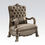 Thumbnail: ACME Dresden Chair w/1 Pillow, Bone Velvet & Gold Patina-Color:Bone Velvet & Go