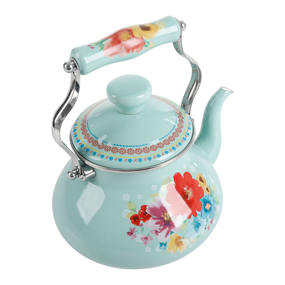 Thumbnail: The Pioneer Woman Breezy Blossom Enamel on Steel 1.9-Quart Tea Kettle