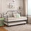 Thumbnail: DHP Ivorie Metal Daybed with Trundle, Twin/Twin Size Frame, Black