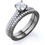 Thumbnail: Real Round Diamond - Antique - Victorian - Pave - Vintage Gothic Wedding Ring S