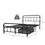 Thumbnail: Jaxpety Metal Platform Bed, Bed Frame with Steel Slat Support, No Box Spring, V