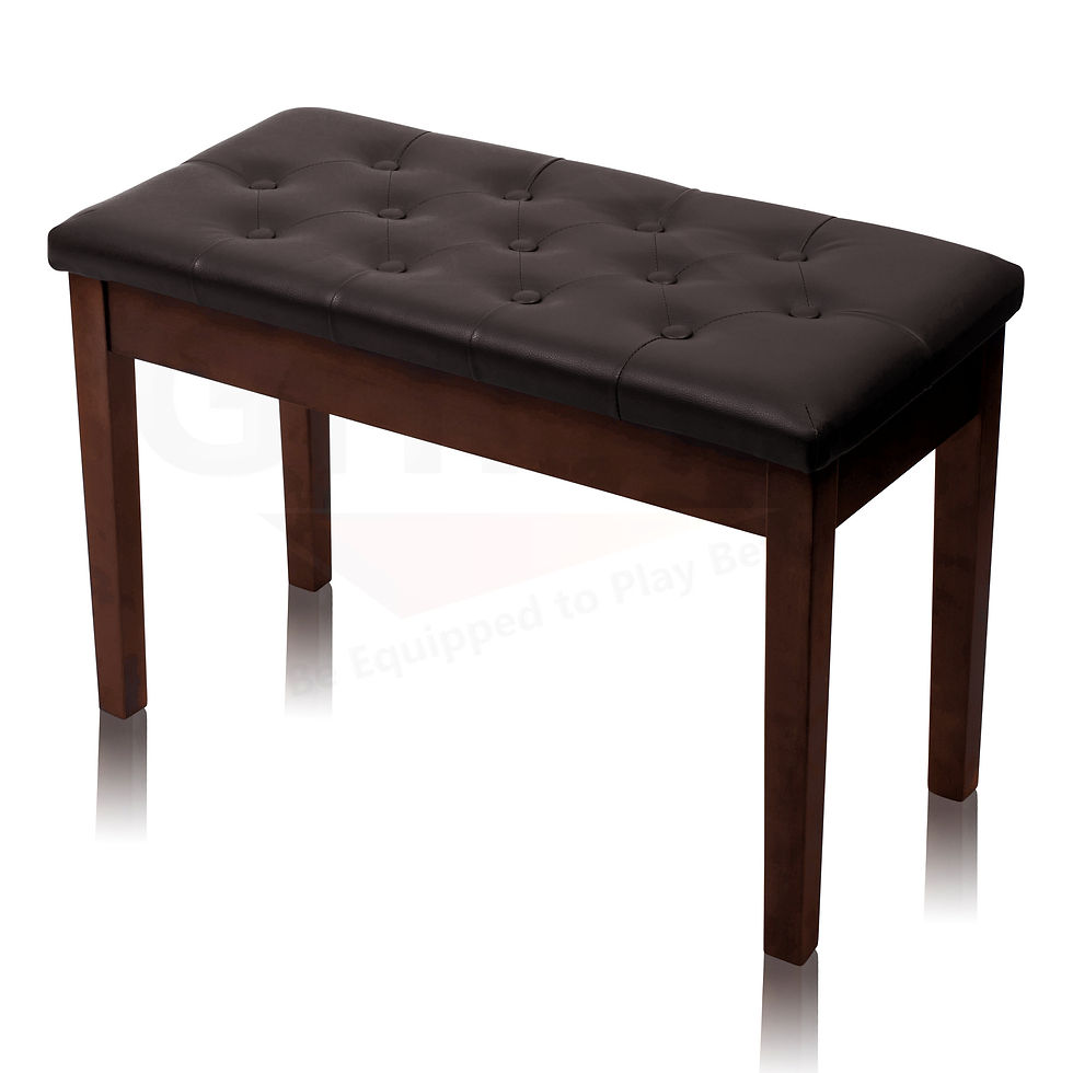 Thumbnail: Griffin Double Brown Leather Piano Bench – Vintage Design, Heavy-Duty & Ergon