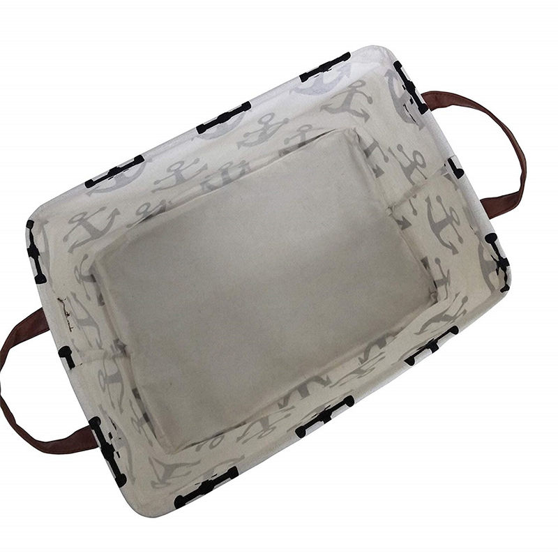 Thumbnail: Large Collapsible Storage Baskets with Handles, Rectangular Laundry Hamper, Wat