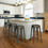 Thumbnail: Costway Set of 4 Metal Bar Stools 30'' Bar Height Barstools Industrial W/ Low B