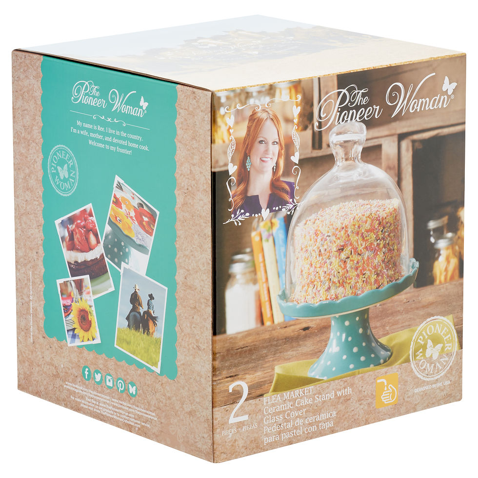 Thumbnail: The Pioneer Woman Flea Market Floral Polka Dot Mini Cupcake Stand with Lid