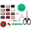 Thumbnail: Vintage Sewing Basket Organizer Box Kit with Supplies and Notions, 13 x 9.5 x 6