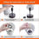Thumbnail: 3-Way Touch Control Dimmable Table Lamp Modern Bedside Nightstand Lamps, with 2
