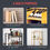 Thumbnail: 3-Tier Solid wood bookcase industrial Rustic Vintage Open Storage Bookshelf Wit