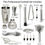 Thumbnail: G2S Stainless Steel Cocktail Shaker Set with Bamboo Stand, 17 Pcs Party Bar Set