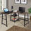 Thumbnail: FurnitureR L-Shaped Corner Computer Desk with Open Shelves Wood and Metal, Vint