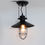 Thumbnail: Vintage Industrial Wall Lamp 240° Swing Arm Wall Sconce Light with On/Off Swit
