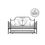 Thumbnail: DHP Ivorie Metal Daybed with Trundle, Twin/Twin Size Frame, Black
