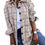 Thumbnail: Womens Vintage Flannel Plaid Shirts Classic Long Sleeve Pockets Mid-Long Blouse