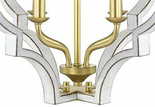 Thumbnail: Teigen Antique White and Vintage Gold Geometric Pendant Light