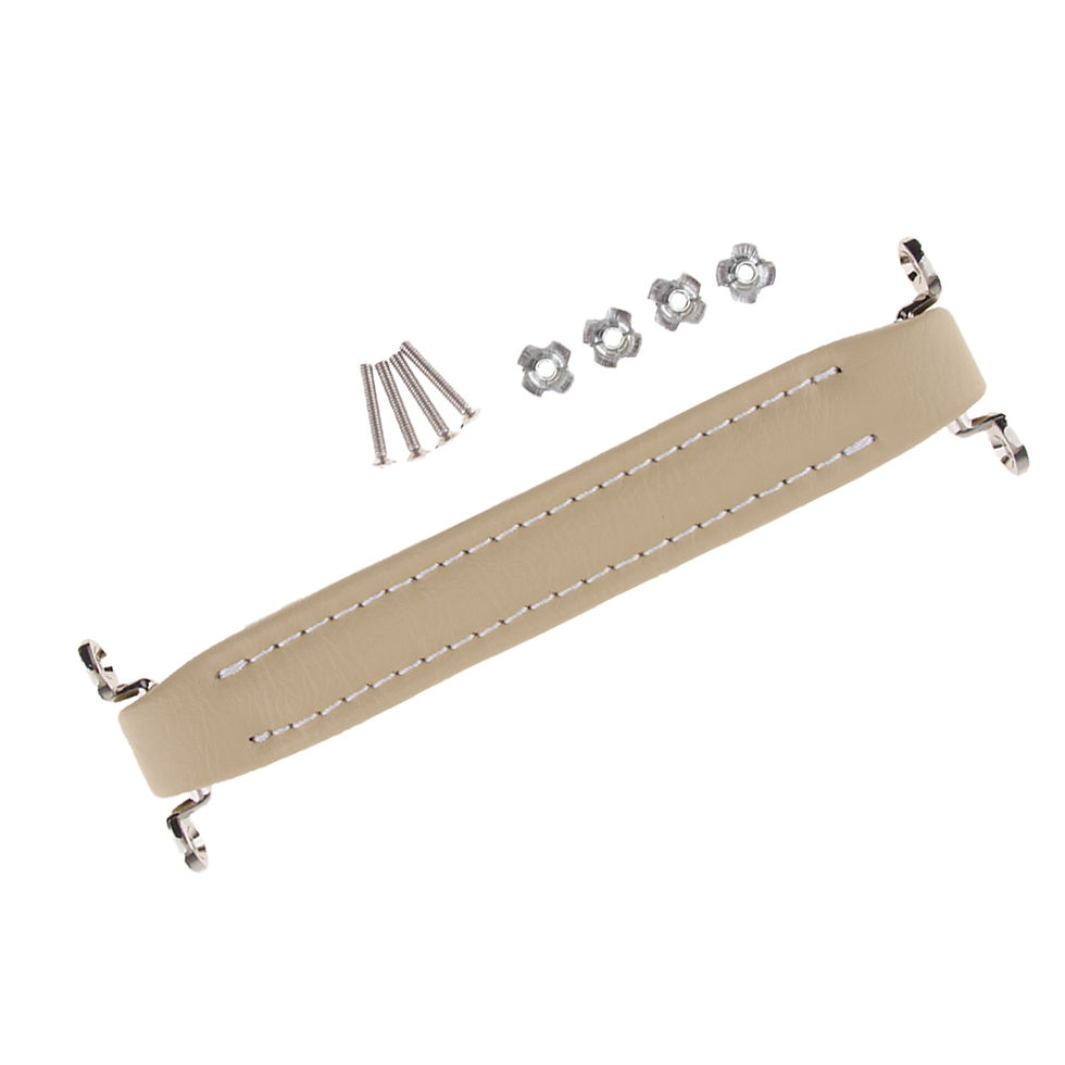 Thumbnail: New vintage style stitched leather handle to replace Guitar Amp # 6