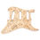 Thumbnail: Vintage SSS Maple Wooden Guitar Pickguard with Flower Pattern