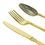 Thumbnail: Vintage Plastic Wedding Silverware (72 Pack), Gold