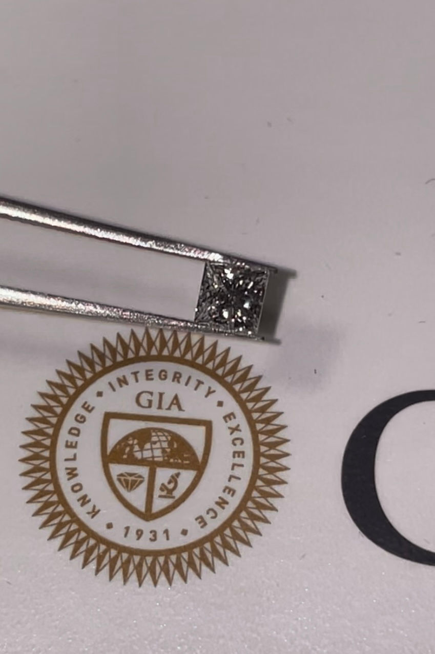 Thumbnail: GIA Square Modified Brilliant 0.50 Ct H Color SI1 Loose Natural Diamond