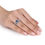Thumbnail: 2 Carat T.G.W. Created Blue Sapphire and 1/10 Carat T.W. Diamond 10kt White Gol