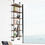 Thumbnail: Costway 6-Shelf Rustic Pipe Shelving Unit, Vintage Industrial Pipe Wall Shelf B