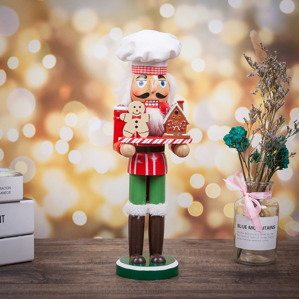 Thumbnail: 12/14/15 Inch Wooden Nutcracker Doll Soldier Vintage Handcraft Home Desktop Dec
