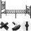 Thumbnail: VASAGLE Full Size Metal Bed Frame with Headboard, Victorian Vintage Style, Black