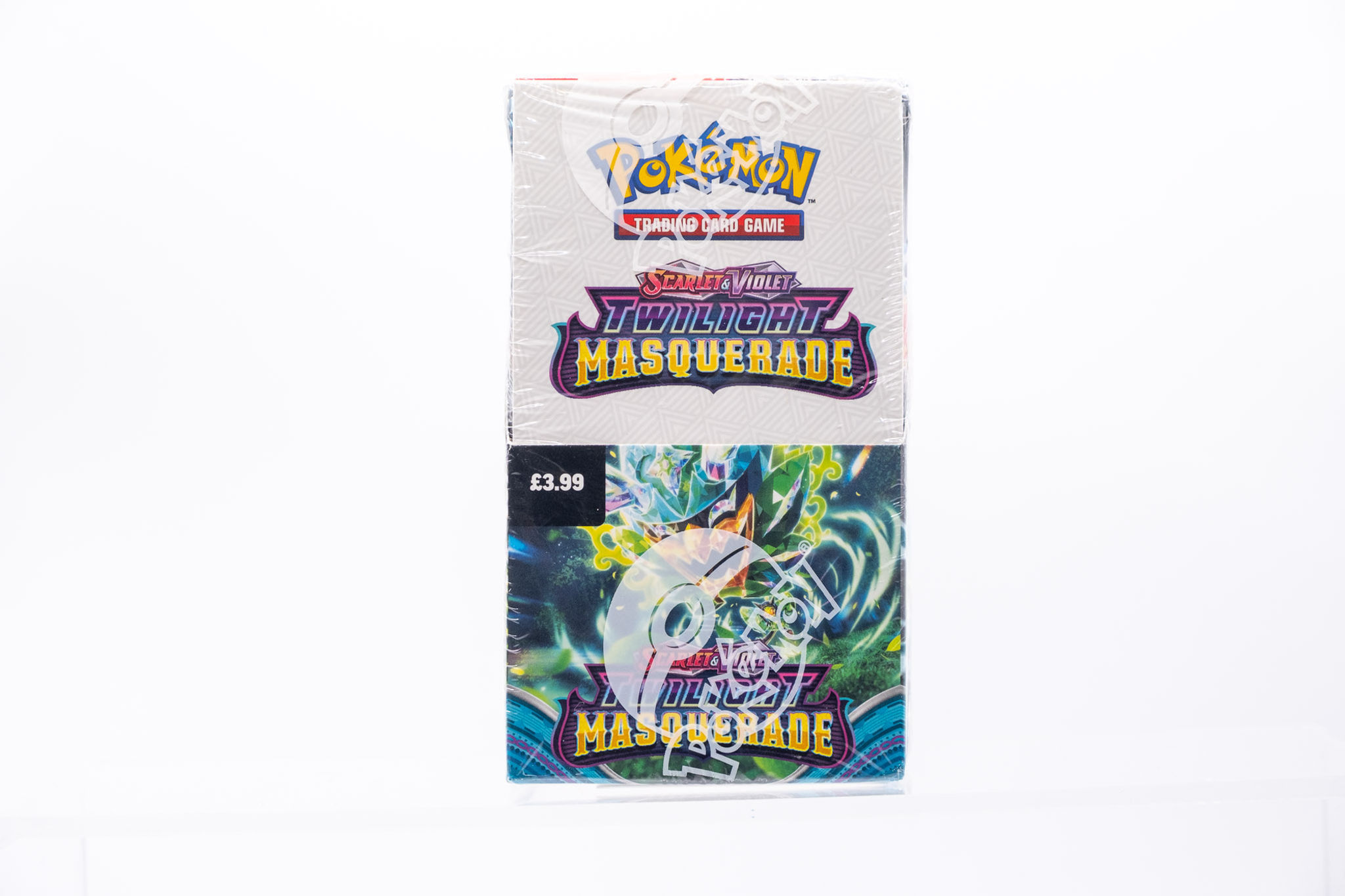 Twilight Masquerade Half Booster Box (18 Packs) -Scarlet & Violet - Pokémon TCG -  seen from the front toploaded.co.uk