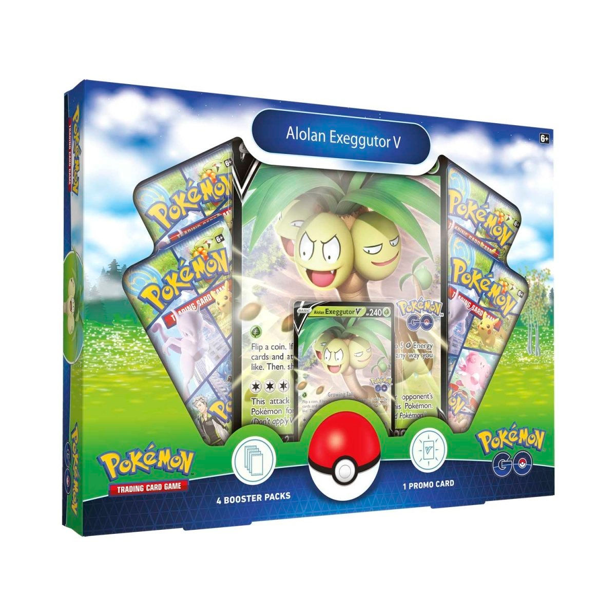 Pokemon GO Alolan Exeggutor V Collection Box *BOX DAMAGED* - S&V - Pokémon TCG seen from the front toploaded.co.uk